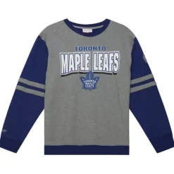 Apparel Mitchell & Ness Hoodies & Sweatshirts-All Over Crew 2.0 Toronto Maple Leafs