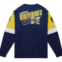 Apparel Mitchell & Ness Hoodies & Sweatshirts-All Over Crew 3.0 University Of Michigan