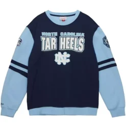 Apparel Mitchell & Ness T-Shirts & Tops-All Over Crew 2.0 University Of North Carolina