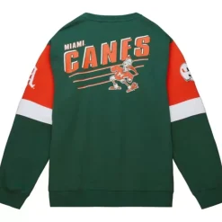 Apparel Mitchell & Ness Hoodies & Sweatshirts-All Over Crew 3.0 University Of Miami