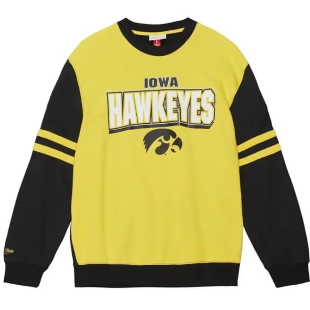 Apparel Mitchell & Ness Hoodies & Sweatshirts-All Over Crew 2.0 University Of Iowa