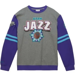 Apparel Mitchell & Ness T-Shirts & Tops-All Over Crew 2.0 Utah Jazz