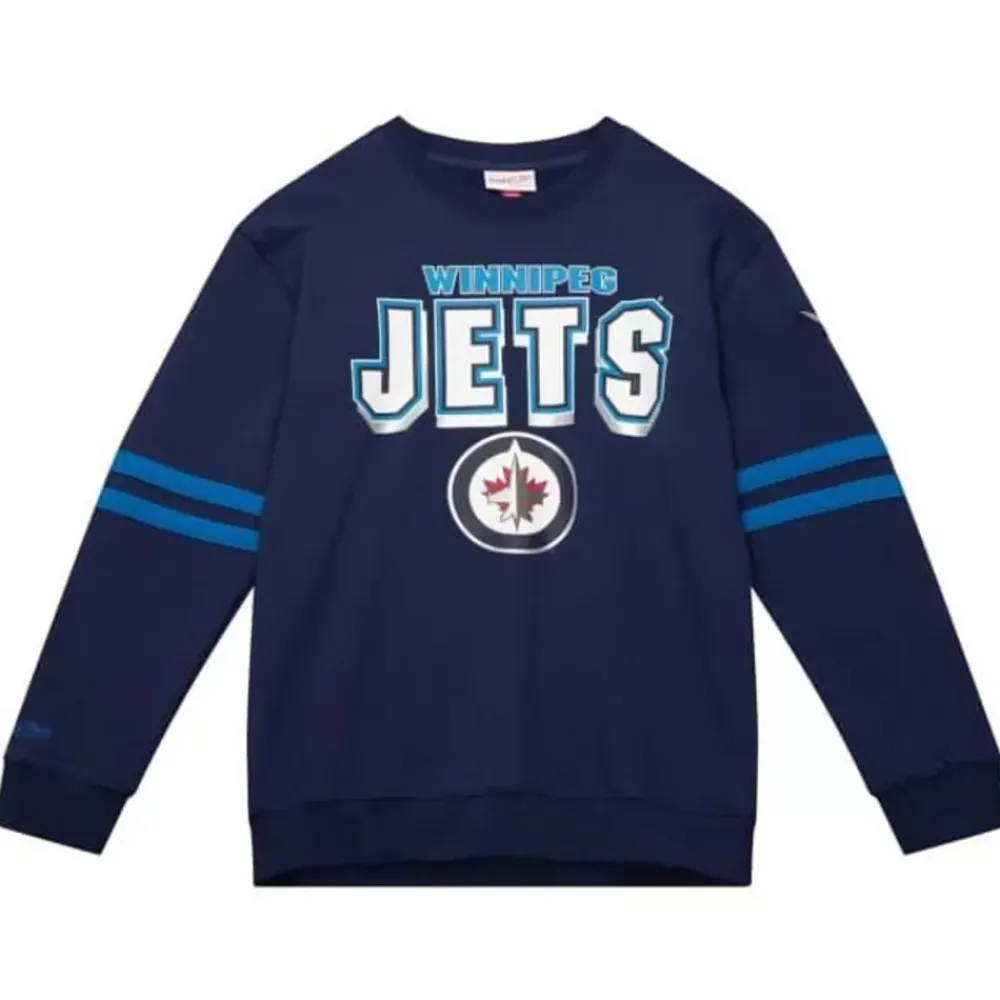 Apparel Mitchell & Ness Hoodies & Sweatshirts-All Over Crew 2.0 Winnipeg Jets