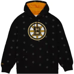 Apparel Mitchell & Ness Hoodies & Sweatshirts-Aop Fleece Hoodie Boston Bruins
