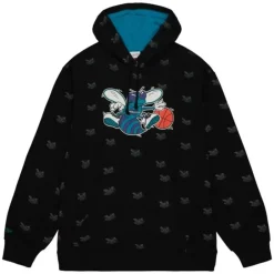 Apparel Mitchell & Ness Hoodies & Sweatshirts-Aop Fleece Hoodie Charlotte Hornets