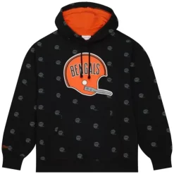 Apparel Mitchell & Ness Hoodies & Sweatshirts-Aop Fleece Hoodie Cincinnati Bengals