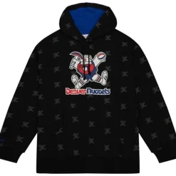 Apparel Mitchell & Ness Hoodies & Sweatshirts-Aop Fleece Hoodie Denver Nuggets