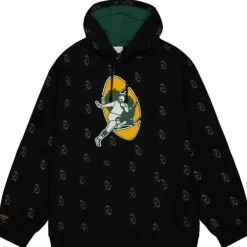 Apparel Mitchell & Ness Hoodies & Sweatshirts-Aop Fleece Hoodie Green Bay Packers