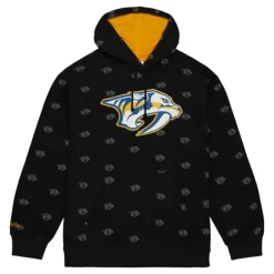 Apparel Mitchell & Ness Hoodies & Sweatshirts-Aop Fleece Hoodie Nashville Predators
