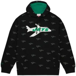 Apparel Mitchell & Ness Hoodies & Sweatshirts-Aop Fleece Hoodie New York Jets