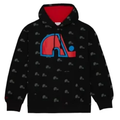 Apparel Mitchell & Ness Hoodies & Sweatshirts-Aop Fleece Hoodie Quebec Nordiques