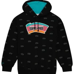 Apparel Mitchell & Ness Hoodies & Sweatshirts-Aop Fleece Hoodie San Antonio Spurs
