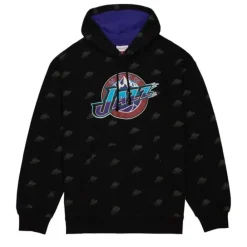 Apparel Mitchell & Ness Hoodies & Sweatshirts-Aop Fleece Hoodie Utah Jazz