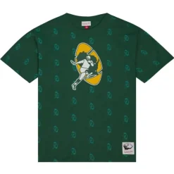 Apparel Mitchell & Ness T-Shirts & Tops-Aop S/S Top Green Bay Packers