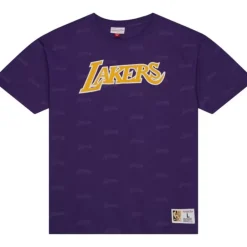 Apparel Mitchell & Ness T-Shirts & Tops-Aop S/S Top Los Angeles Lakers