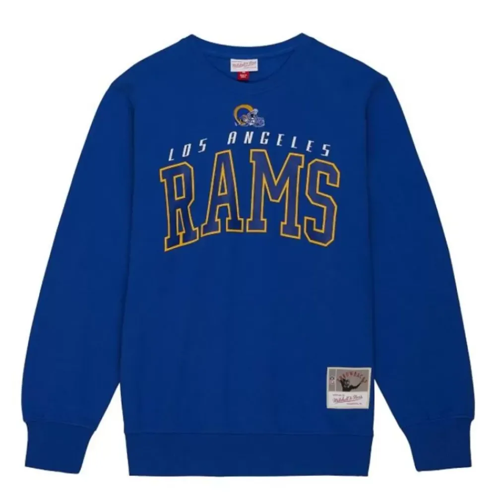 Apparel Mitchell & Ness Hoodies & Sweatshirts-Arch Team Crew Los Angeles Rams