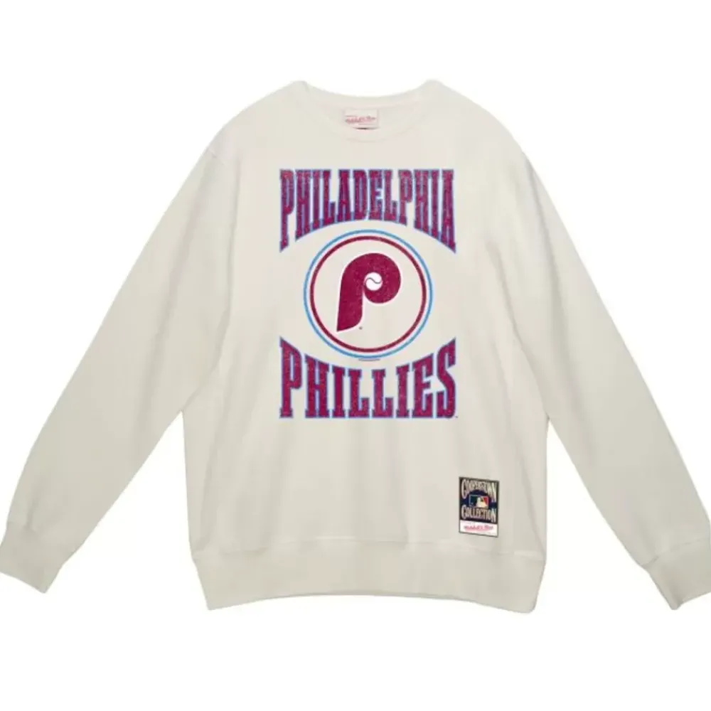 Apparel Mitchell & Ness Hoodies & Sweatshirts-Arched Lockup Crew Philadelphia Phillies