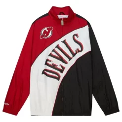 Apparel Mitchell & Ness Jackets & Outerwear-Arched Retro Lined Windbreaker New Jersey Devils