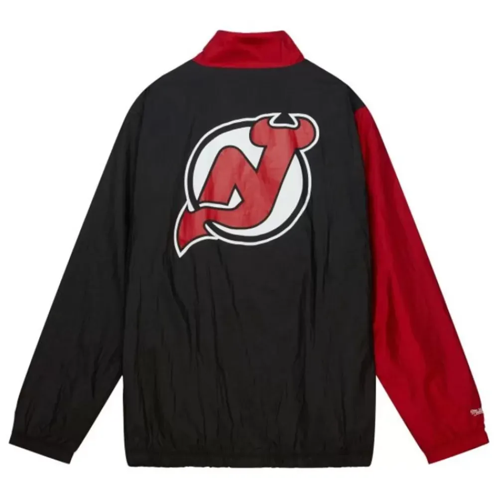 Apparel Mitchell & Ness Jackets & Outerwear-Arched Retro Lined Windbreaker New Jersey Devils