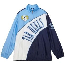 Apparel Mitchell & Ness Jackets & Outerwear-Arched Retro Lined Windbreaker University Of North Carolina