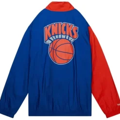 Apparel Mitchell & Ness Jackets & Outerwear-Arched Retro Lined Windbreaker New York Knicks