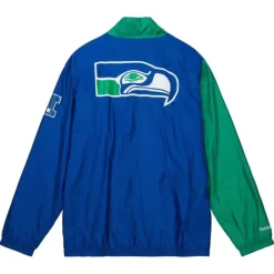 Apparel Mitchell & Ness Jackets & Outerwear-Arched Retro Lined Windbreaker Seattle Seahawks