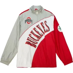 Apparel Mitchell & Ness Jackets & Outerwear-Arched Retro Lined Windbreaker Ohio State