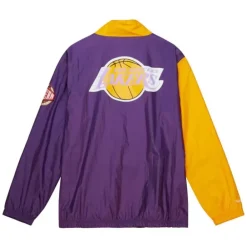 Apparel Mitchell & Ness Jackets & Outerwear-Arched Retro Lined Windbreaker Los Angeles Lakers