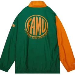 Apparel Mitchell & Ness Jackets & Outerwear-Arched Retro Lined Windbreaker Florida A&M University
