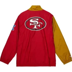 Apparel Mitchell & Ness Jackets & Outerwear-Arched Retro Lined Windbreaker San Francisco 49Ers