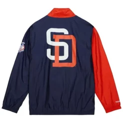 Apparel Mitchell & Ness Jackets & Outerwear-Arched Retro Lined Windbreaker San Diego Padres