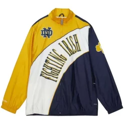 Apparel Mitchell & Ness Jackets & Outerwear-Arched Retro Lined Windbreaker University Of Notre Dame