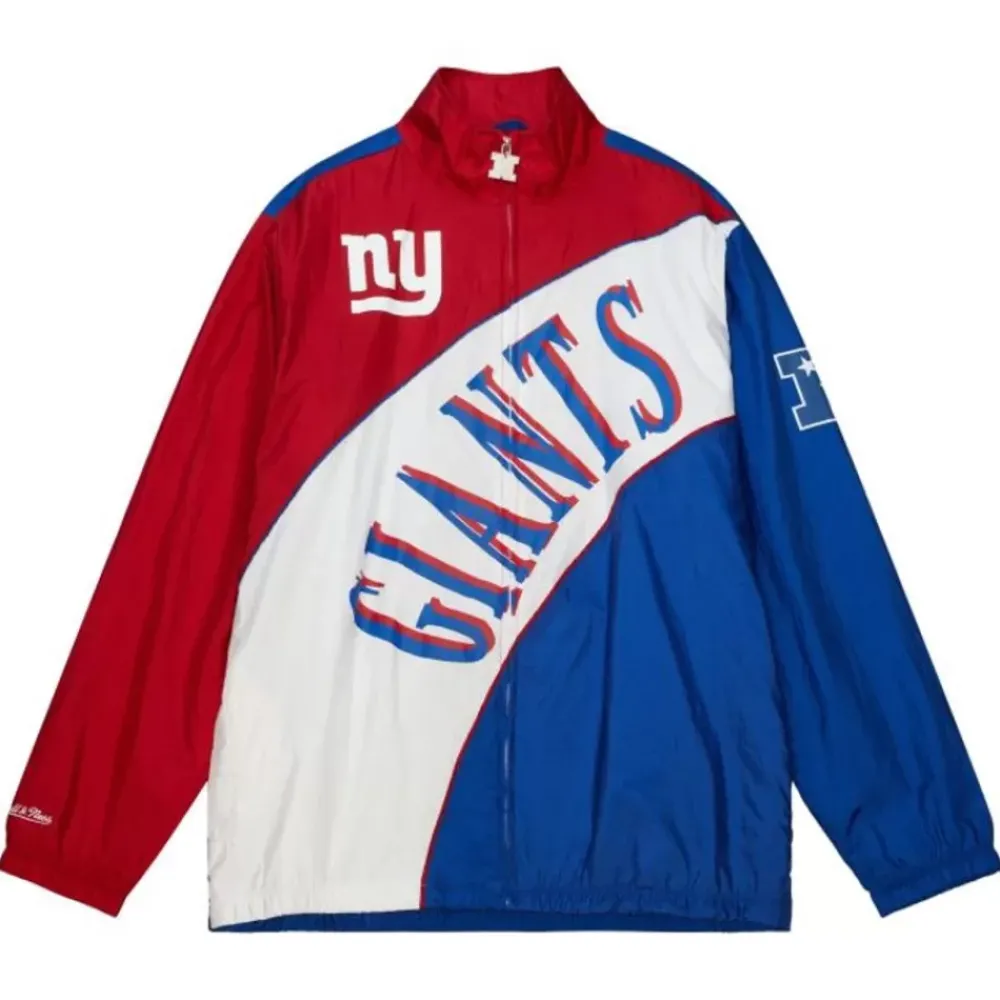 Apparel Mitchell & Ness Jackets & Outerwear-Arched Retro Lined Windbreaker New York Giants