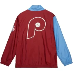 Apparel Mitchell & Ness Jackets & Outerwear-Arched Retro Lined Windbreaker Philadelphia Phillies