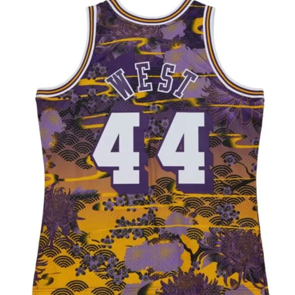 Jerseys Mitchell & Ness -Asian Heritage Swingman Jerry West Los Angeles Lakers 1971-72 Jersey 5.0