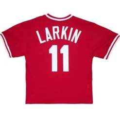 Jerseys Mitchell & Ness -Authentic Barry Larkin Cincinnati Reds 1990 Pullover Jersey