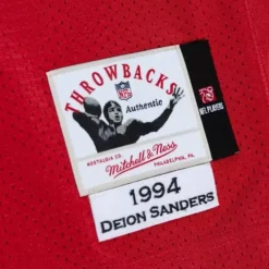 Jerseys Mitchell & Ness -Authentic Deion Sanders San Francisco 49Ers 1994 Jersey