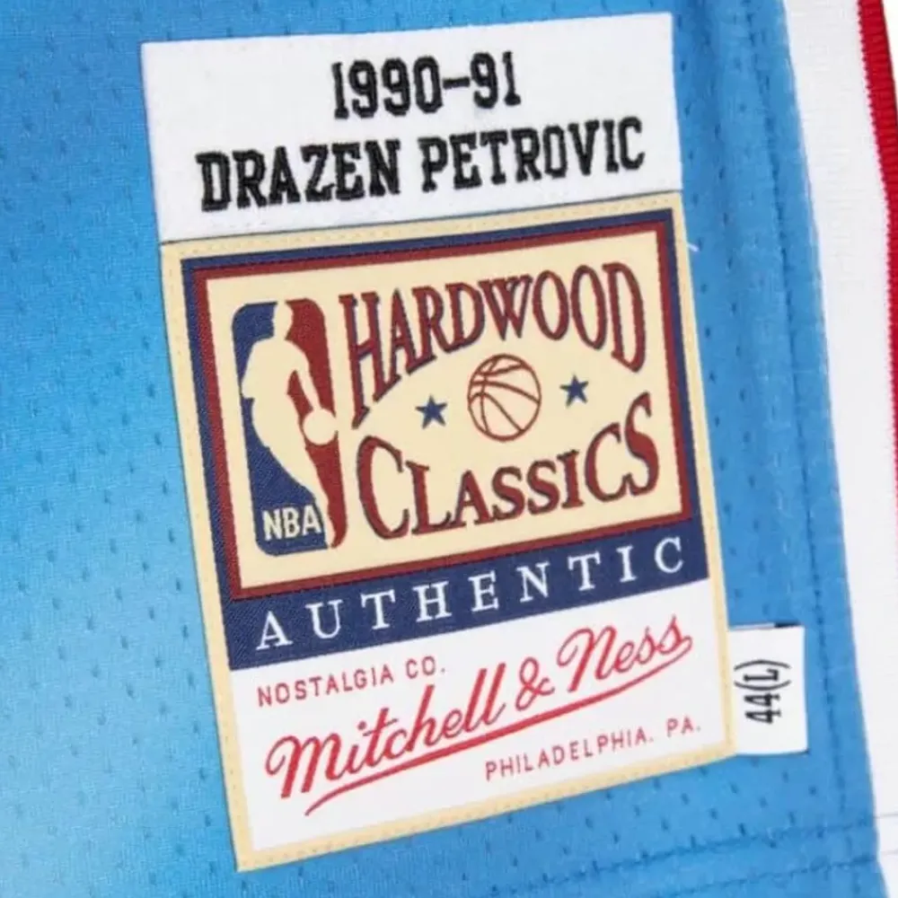 Jerseys Mitchell & Ness -Authentic Drazen Petrovic New Jersey Nets 1990-91 Jersey