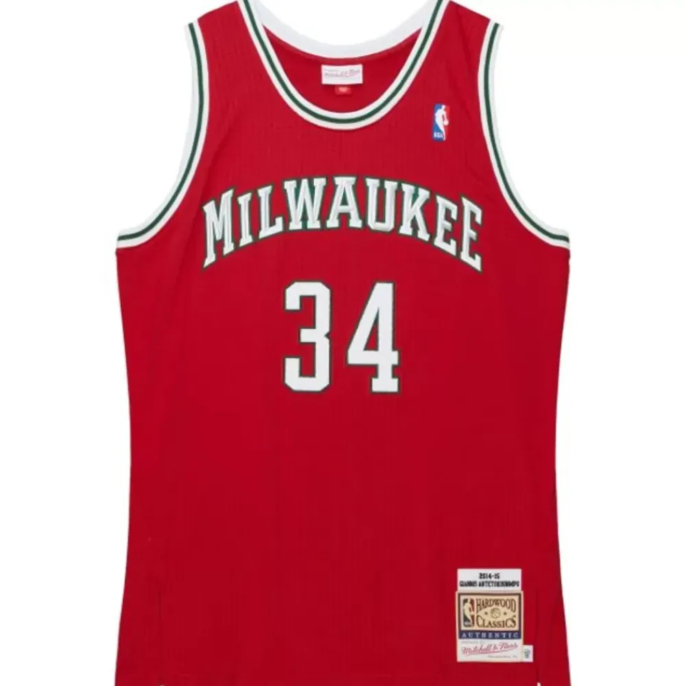 Jerseys Mitchell & Ness -Authentic Giannis Antetokounmpo Milwaukee Bucks Home 2014-15 Jersey