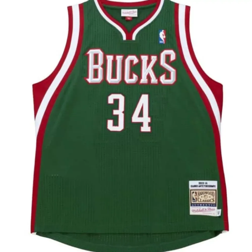 Jerseys Mitchell & Ness -Authentic Giannis Antetokounmpo Milwaukee Bucks Road 2013-14 Jersey