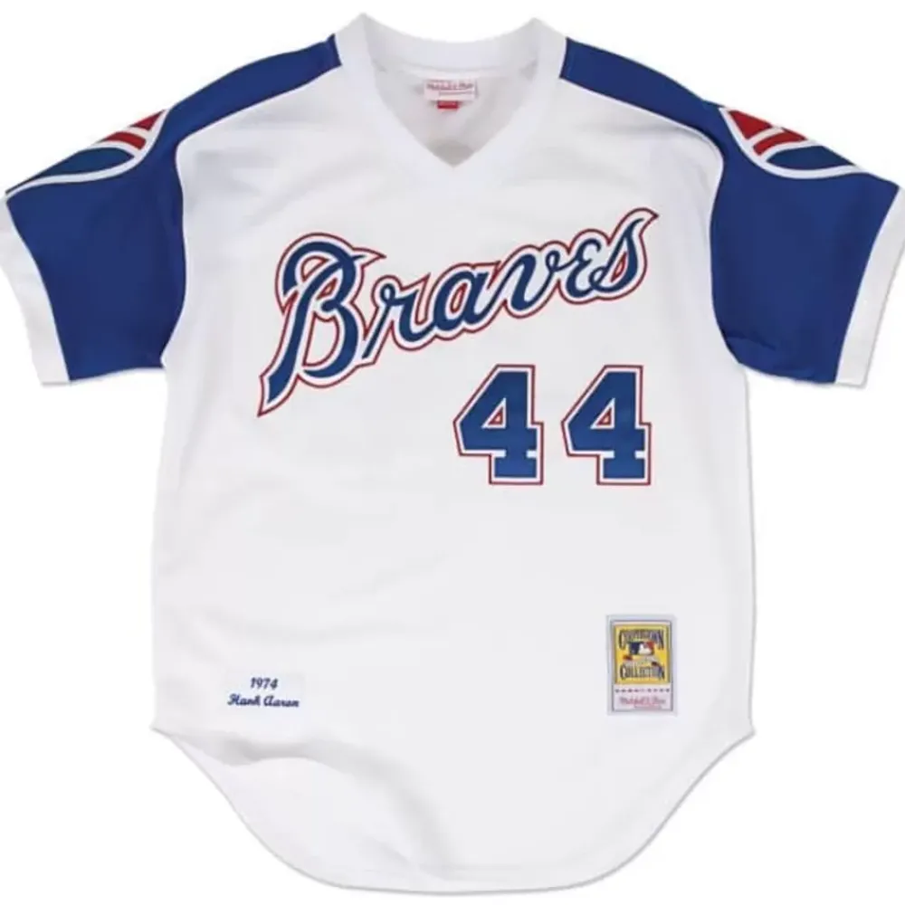 Jerseys Mitchell & Ness -Authentic Jersey Atlanta Braves Home 1974 Hank Aaron