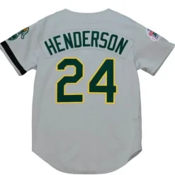 Jerseys Mitchell & Ness -Authentic Jersey Oakland Athletics Road World Series 1989 Rickey Henderson