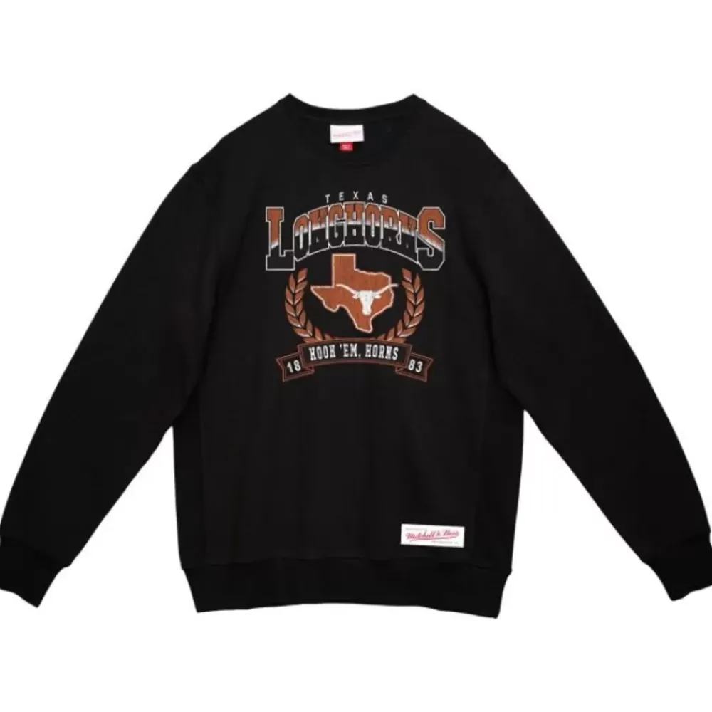 Apparel Mitchell & Ness Hoodies & Sweatshirts-Baseline Crew University Of Texas At Austin