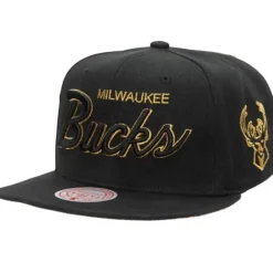 Headwear Mitchell & Ness -Bhm Script Snapback Milwaukee Bucks