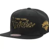 Headwear Mitchell & Ness -Bhm Script Snapback New York Knicks