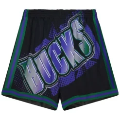 Apparel Mitchell & Ness Shorts-Big Face 7.0 Fashion Shorts Milwaukee Bucks