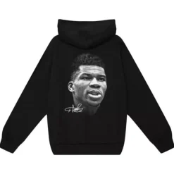 Apparel Mitchell & Ness Hoodies & Sweatshirts-Big Face B/W Pullover Players Association - Nba Giannis Antetokounmpo