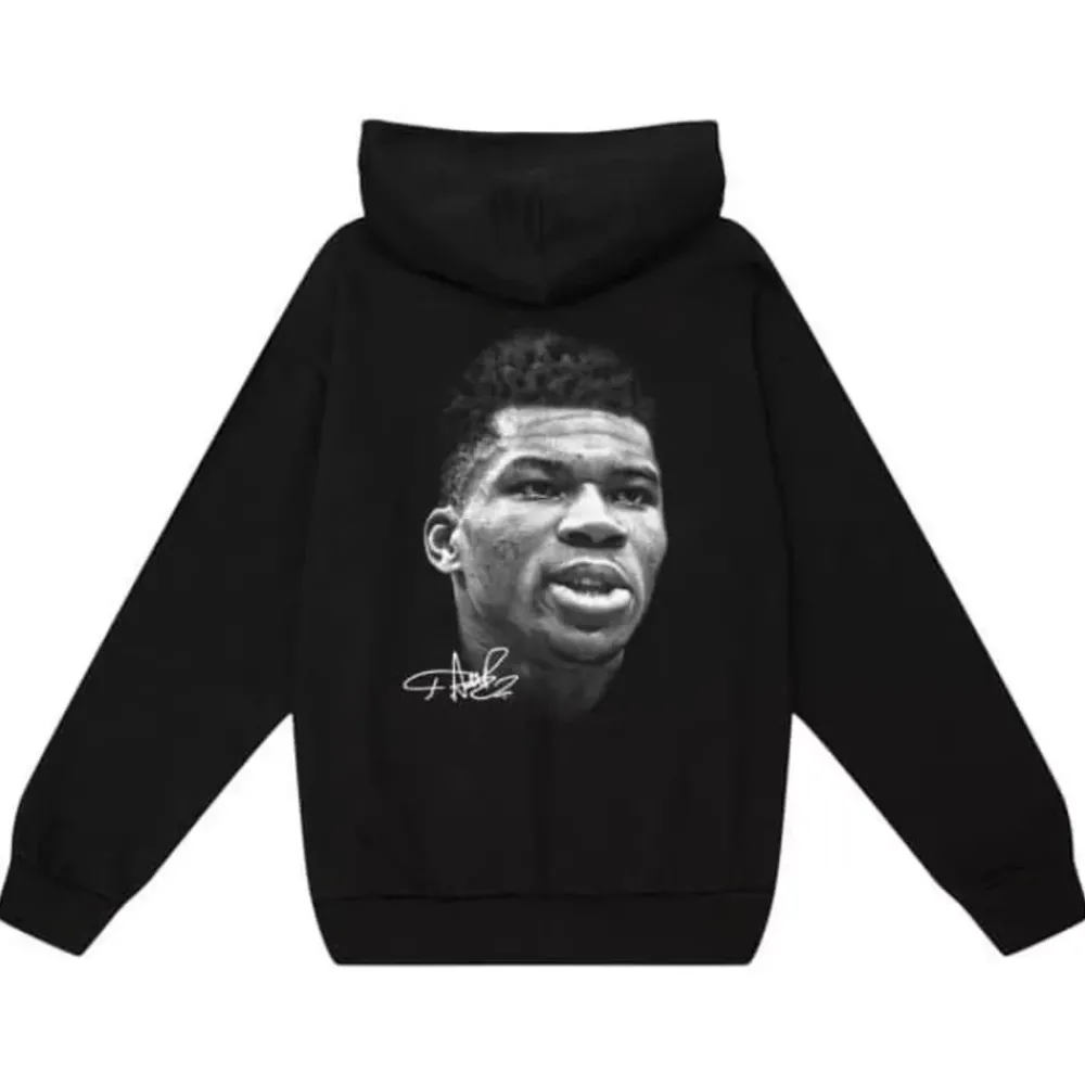 Apparel Mitchell & Ness Hoodies & Sweatshirts-Big Face B/W Pullover Players Association - Nba Giannis Antetokounmpo
