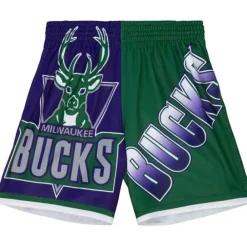Apparel Mitchell & Ness Shorts-Big Face Fashion Shorts 5.0 Milwaukee Bucks