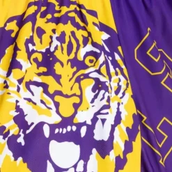 Apparel Mitchell & Ness Shorts-Big Face Fashion Shorts 5.0 Louisiana State University